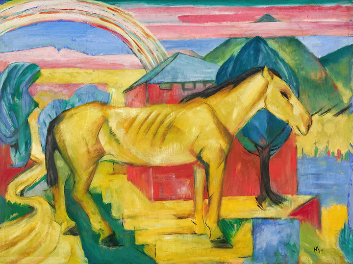 Das Lange Gelbe Pferd (The Long Yellow Horse) by Franz Marc - Art Print - Zapista