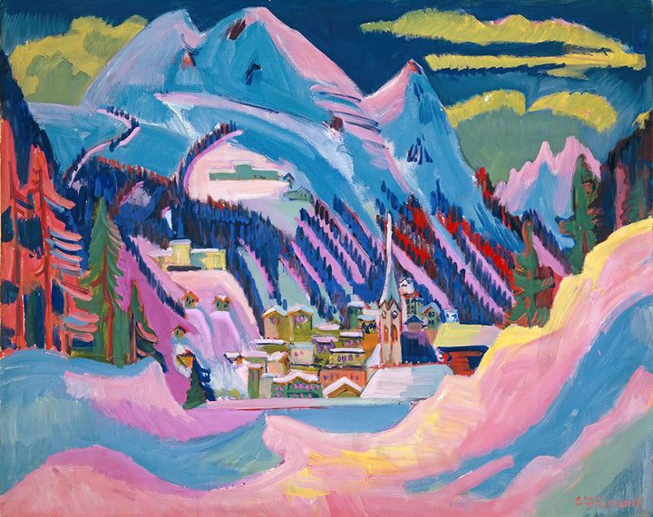 Davos in Winter by Ernst Ludwig Kirchner - Art Print - Zapista