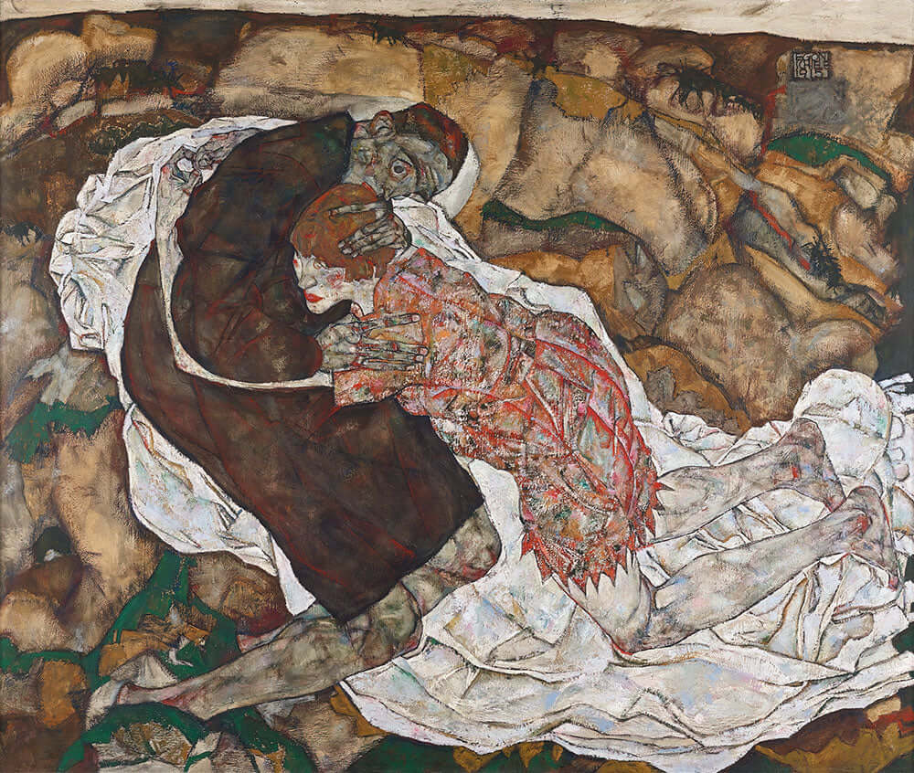 Death and the Maiden by Egon Schiele - Art Print - Zapista