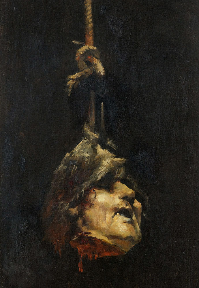 Decapitated Head Hung by the Hair by Jose Casado del Alisal - Art Print - Zapista