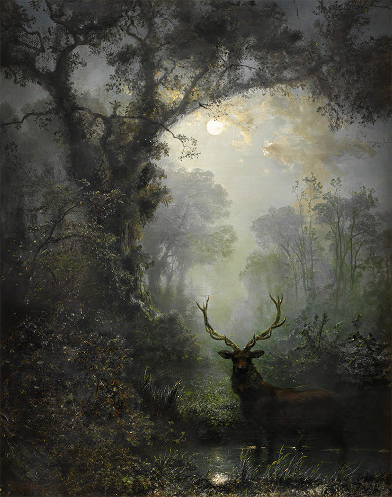 Deer in the Forest by Eugen Kruger - Art Print - Zapista