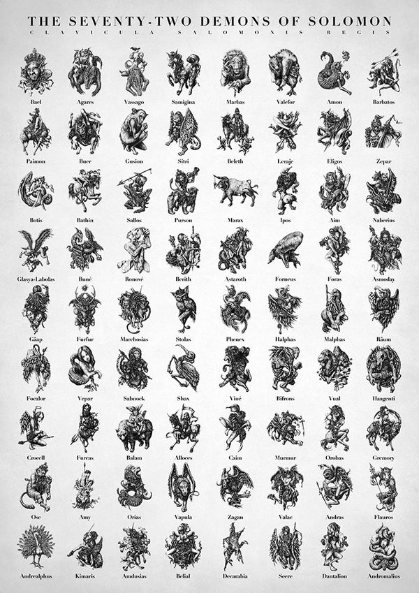 The Seventy-Two Demons of Solomon - Art Print - Zapista