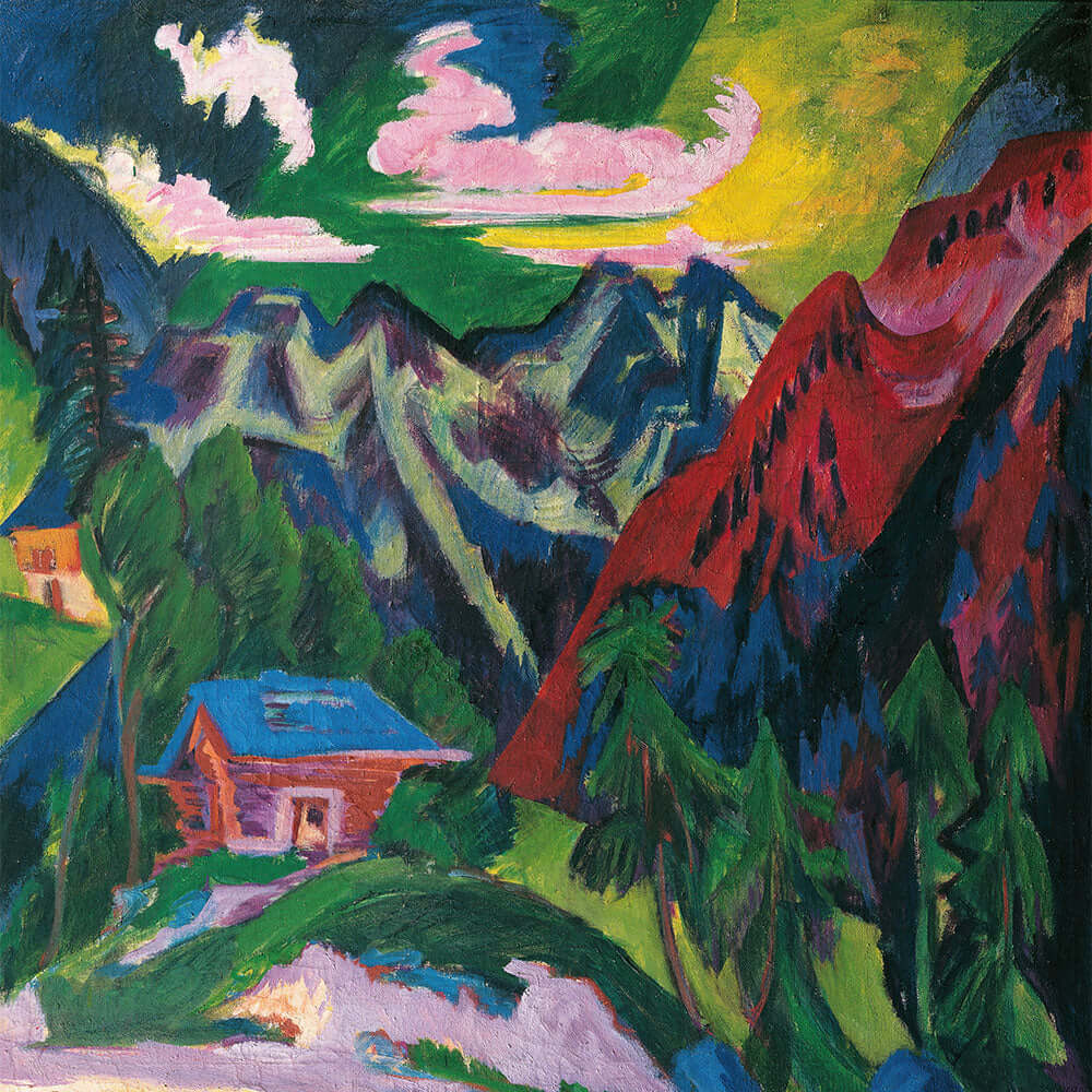 Die Klosterser Berge by Ernst Ludwig Kirchner - Art Print - Zapista