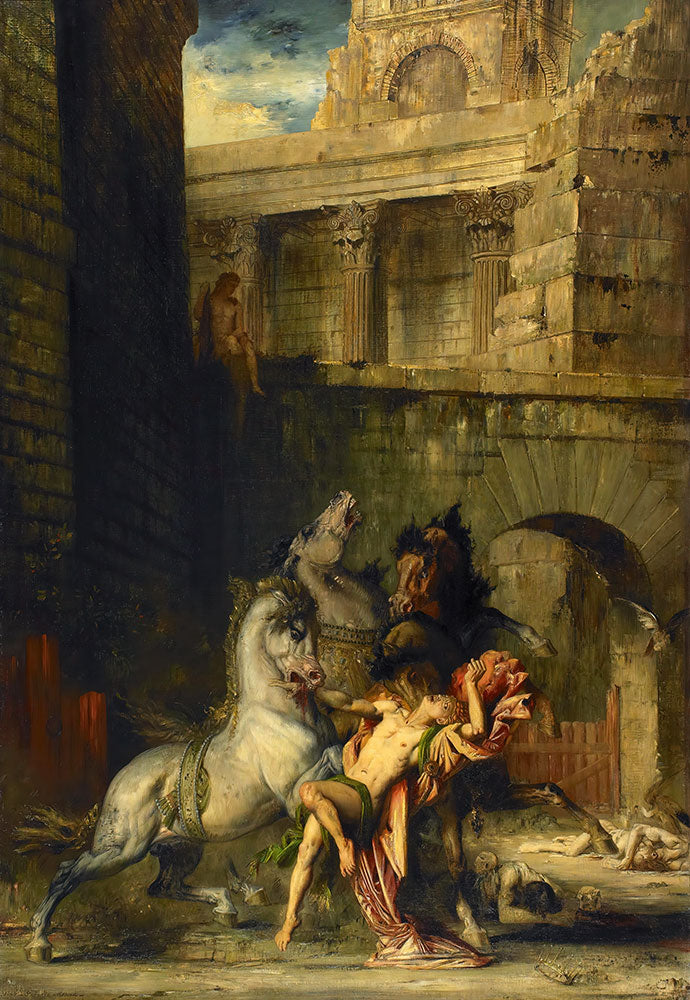 Devoured Drawind Diomedes devoured by his horses - Art Print – Craphe