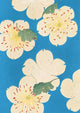 Dogwood Blossoms on Blue by Japanese School - Art Print - Zapista