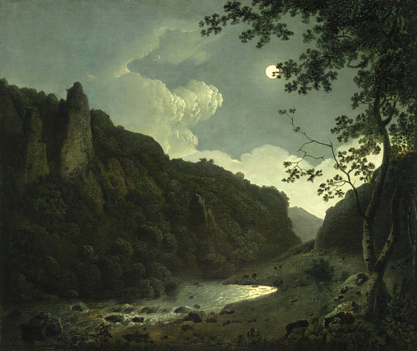 Dovedale by Moonlight by Joseph Wright of Derby - Art Print - Zapista