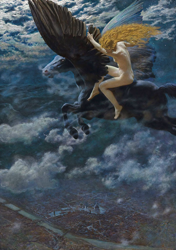 Dream Idyll (A Valkyrie) by Edward Robert Hughes - Art Print - Zapista