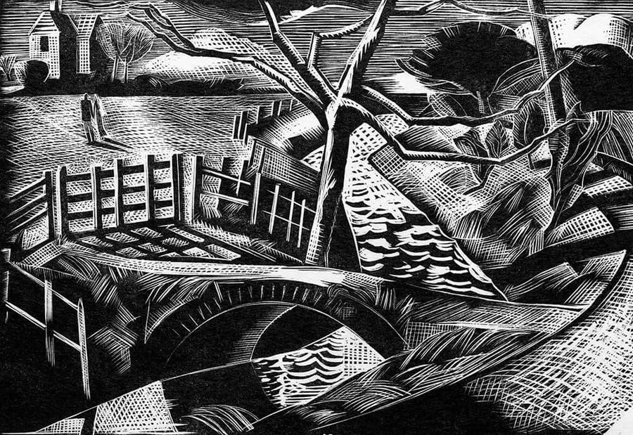 Dyke by the Road by Paul Nash - Art Print - Zapista