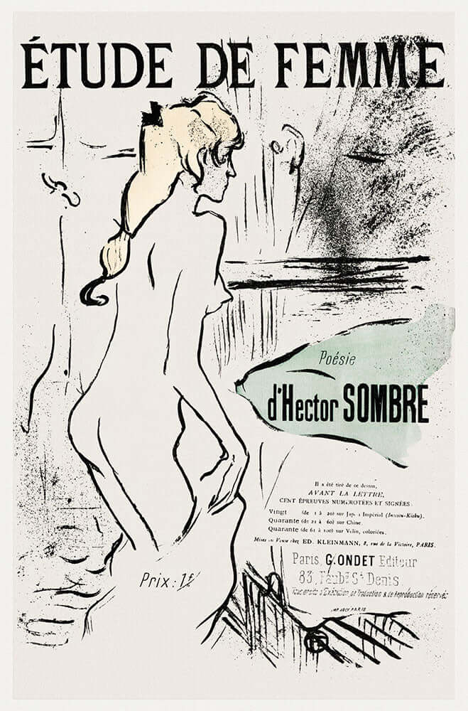 Study of a Woman (Etude de femme) by Henri de Toulouse-Lautrec - Art Print - Zapista