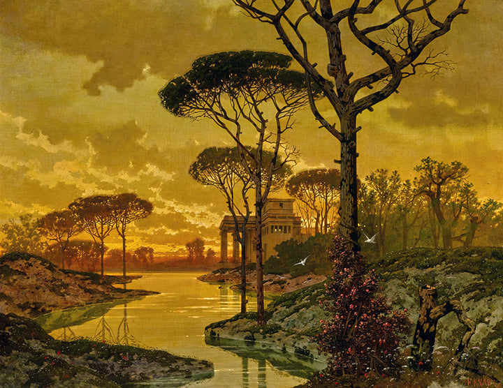 Evening Landscape by Ferdinand Knab - Art Print - Zapista