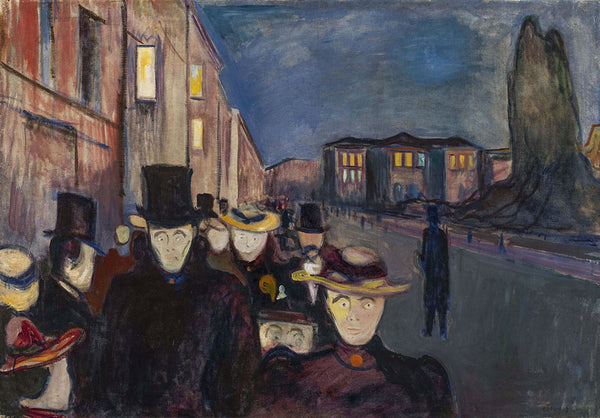 Evening on Karl Johan Street by Edvard Munch - Art Print - Zapista