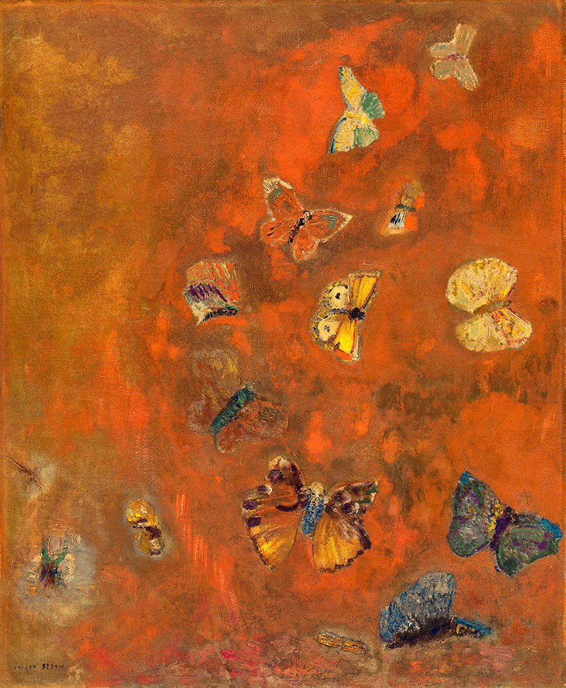 Evocation of Butterflies by Odilon Redon - Art Print - Zapista