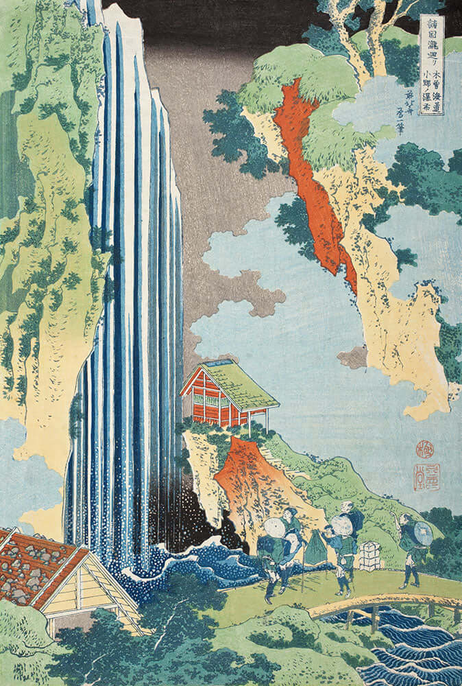 Falls of Ono on the Kisokaidō by Katsushika Hokusai - Art Print - Zapista