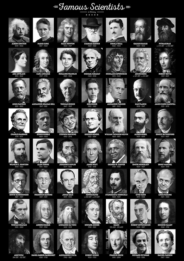 Famous Scientists - Art Print - Zapista