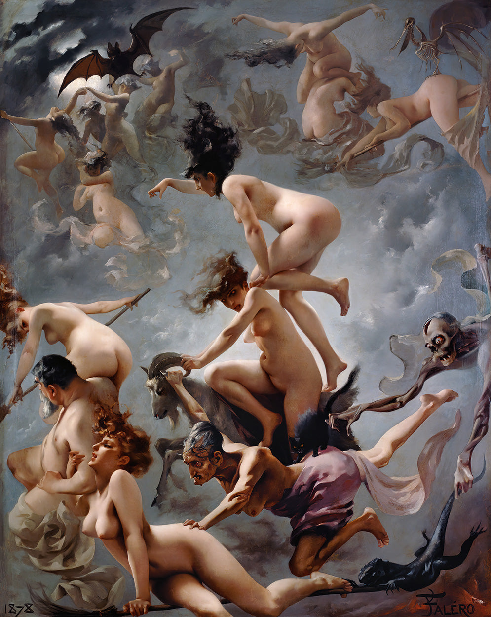 Witches going to their Sabbath by Luis Ricardo Falero - Art Print - Zapista