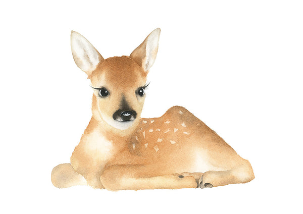 Fawn Watercolor - Art Print - Zapista