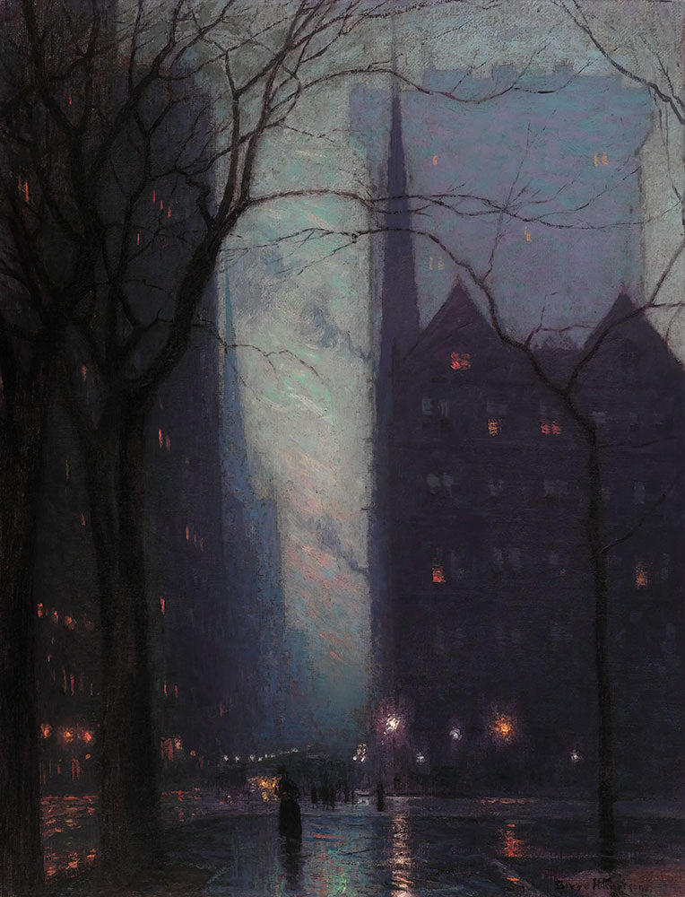 Fifth Avenue at Twilight by L. Birge Harrison - Art Print - Zapista