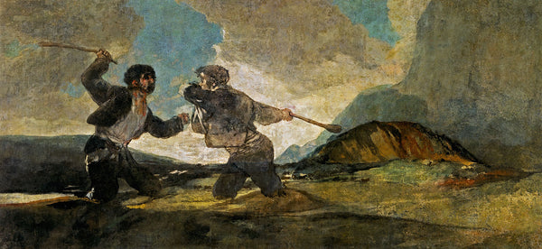 Fight with Cudgels by Francisco Goya - Art Print - Zapista