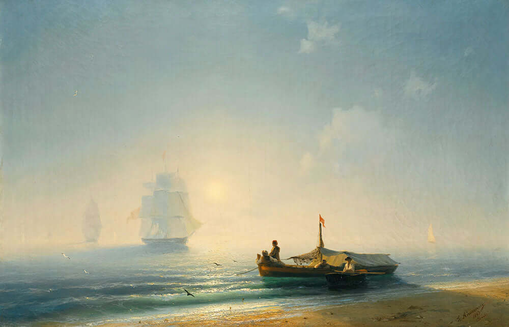 Fishermen At Dawn, Naples by Ivan Aivazovsky - Art Print - Zapista