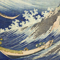 Fishing Boats at Choshi in Shimosa (Soshu Choshi) from the series “One Thousand Pictures of the Ocean (Chie no umi)” by Katsushika Hokusai
