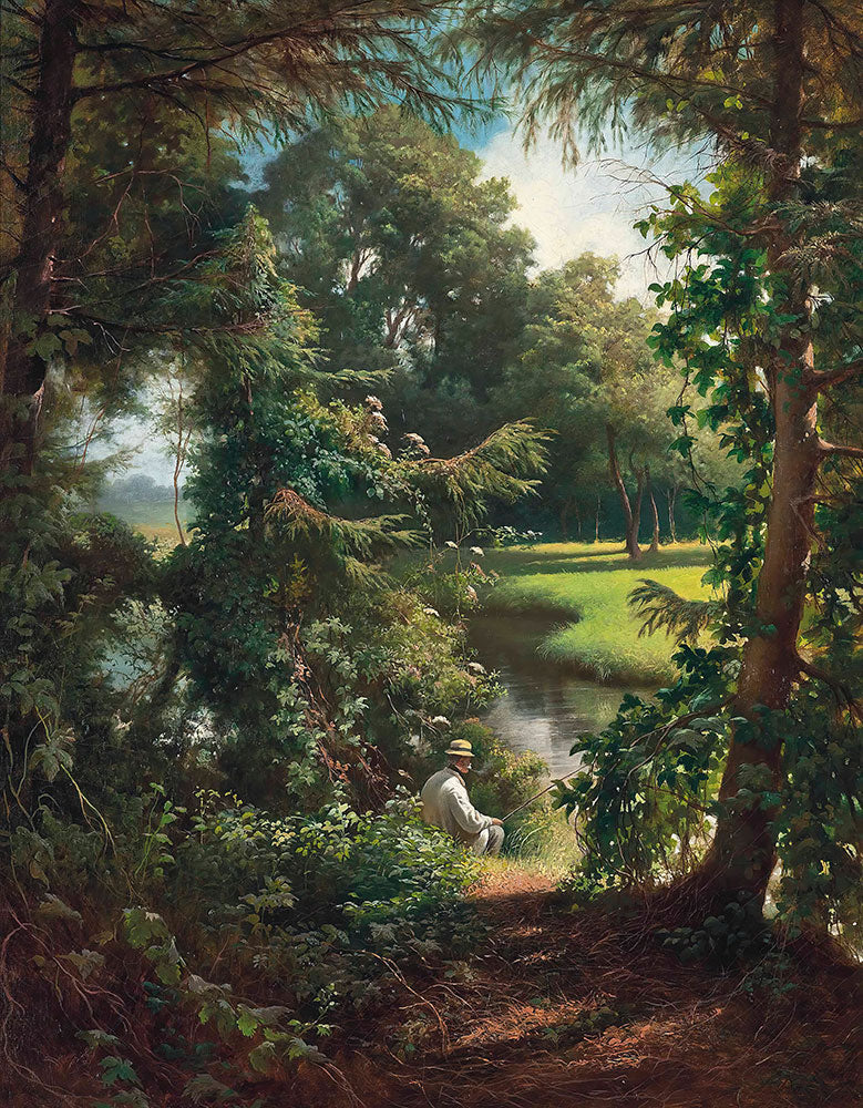 Fishing on a sunny afternoon by Henri Biva - Art Print - Zapista