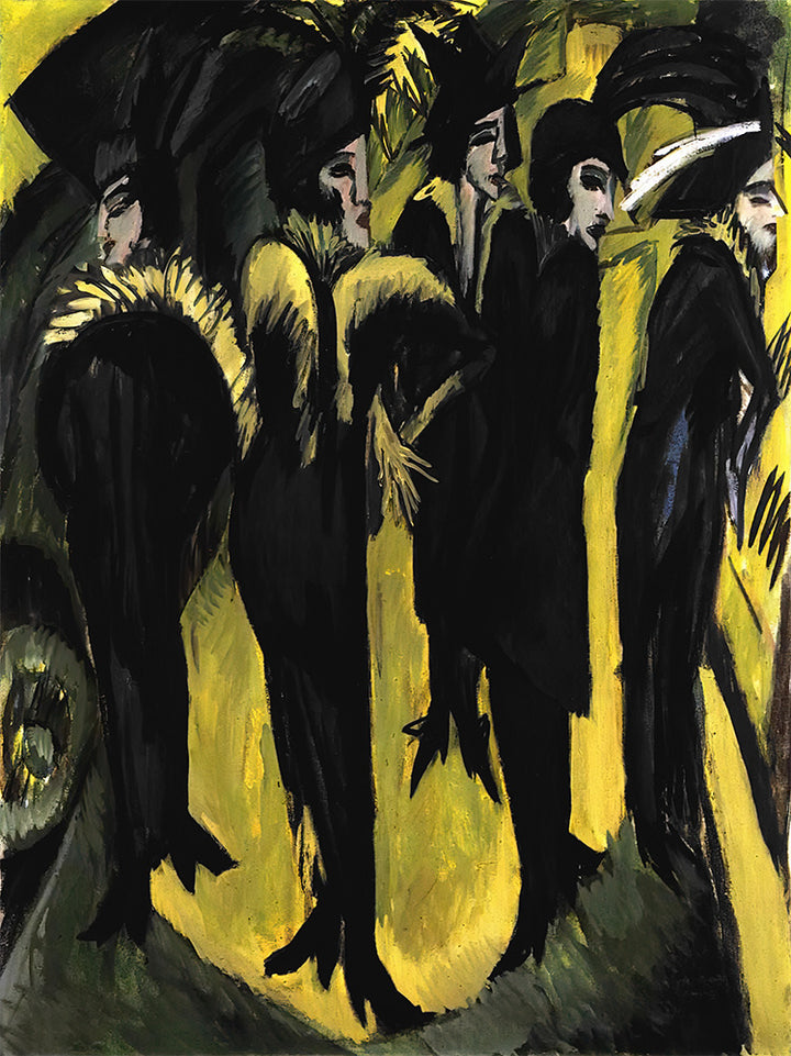 Five Women on the Street by Ernst Ludwig Kirchner - Art Print - Zapista