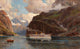 Fjord Landscape with Passenger Ship by Henry Enfield - Art Print - Zapista