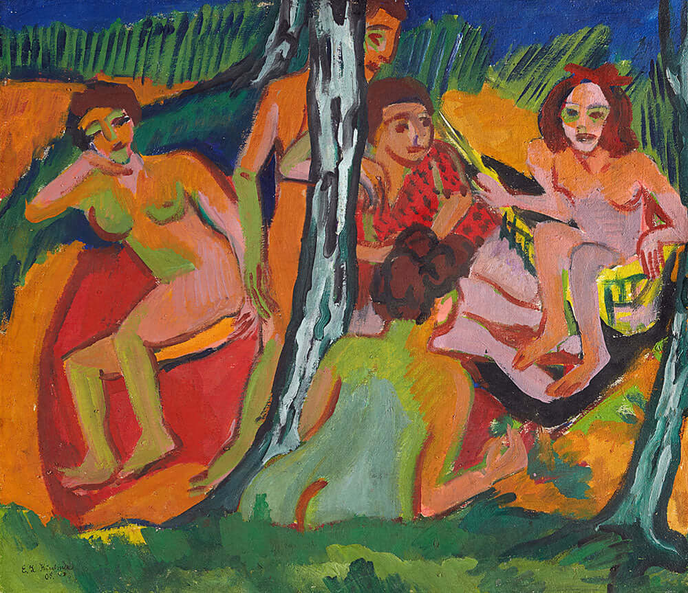 Forest Scene by Ernst Ludwig Kirchner - Art Print - Zapista