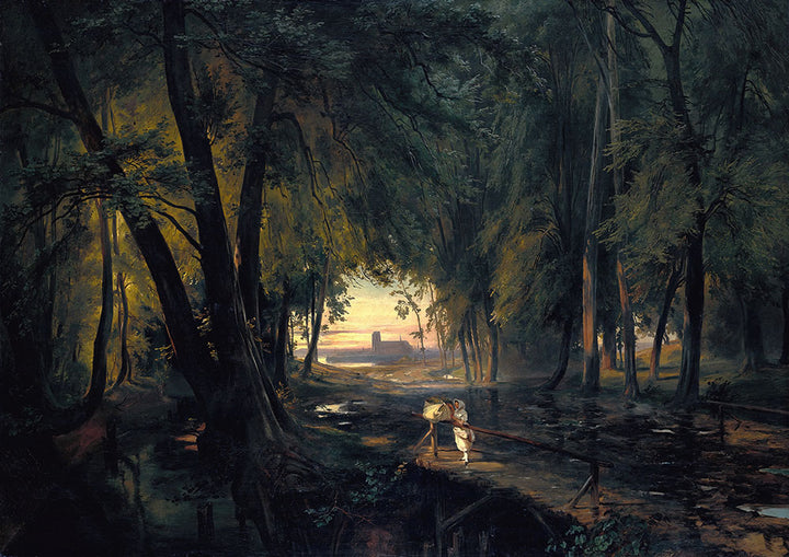 Forest Path near Spandau by Carl Blechen - Art Print - Zapista