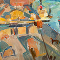 Street Scene near a Harbor by Edvard Weie - Art Print - Zapista