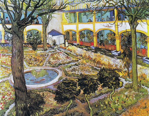 The Courtyard of the Hospital at Arles by Vincent van Gogh - Art Print - Zapista