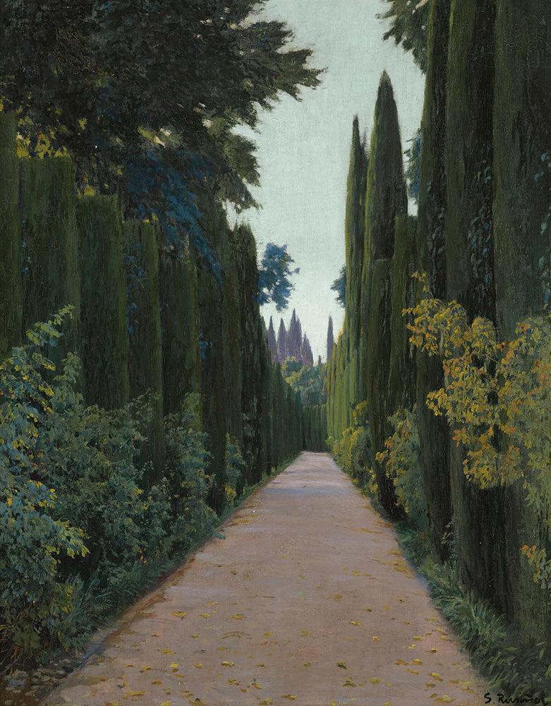 Gardens Of The Generalife, Granada by Santiago Rusiñol - Art Print - Zapista