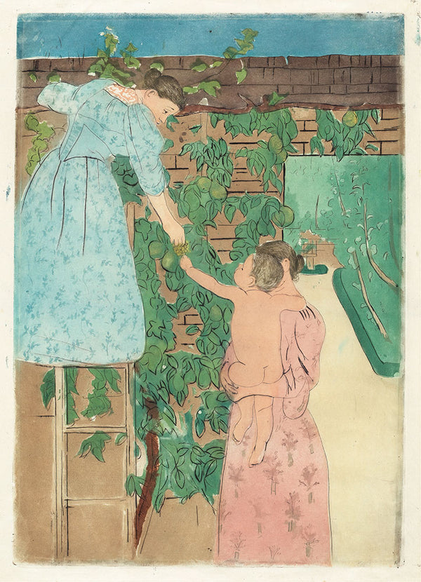 Gathering Fruit by Mary Cassatt - Art Print - Zapista