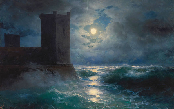 Genoese Towers in the Black Sea by Ivan Aivazovsky - Art Print - Zapista