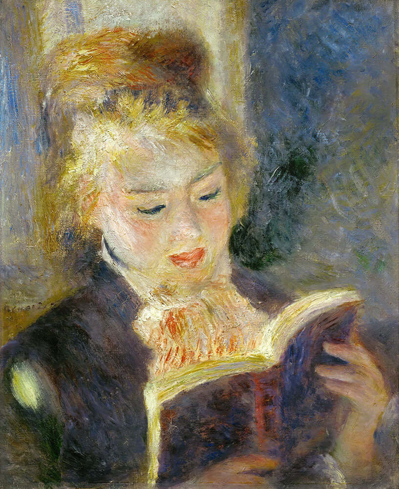 Girl Reading by Pierre-Auguste Renoir - Art Print - Zapista