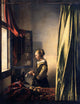 Girl Reading a Letter at an Open Window by Johannes Vermeer - Art Print - Zapista