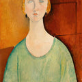 Girl in a Green Blouse by Amedeo Modigliani - Art Print - Zapista
