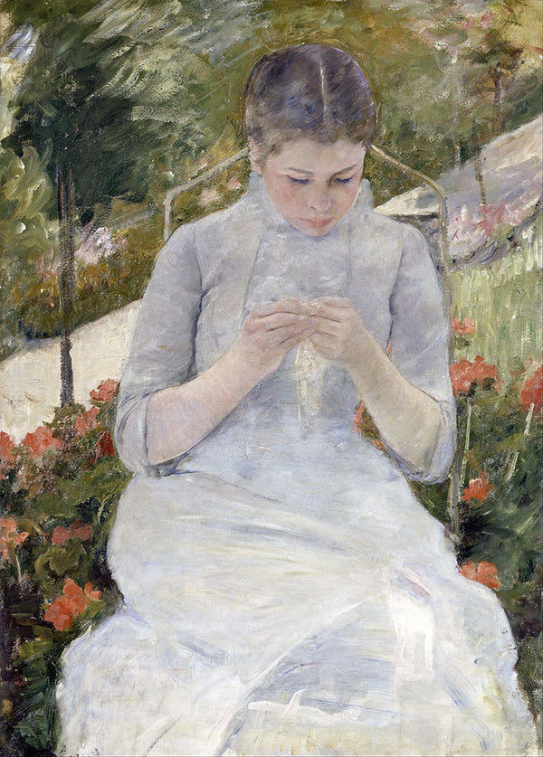 Girl in the Garden by Mary Cassatt - Art Print - Zapista