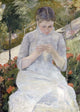 Girl in the Garden by Mary Cassatt - Art Print - Zapista