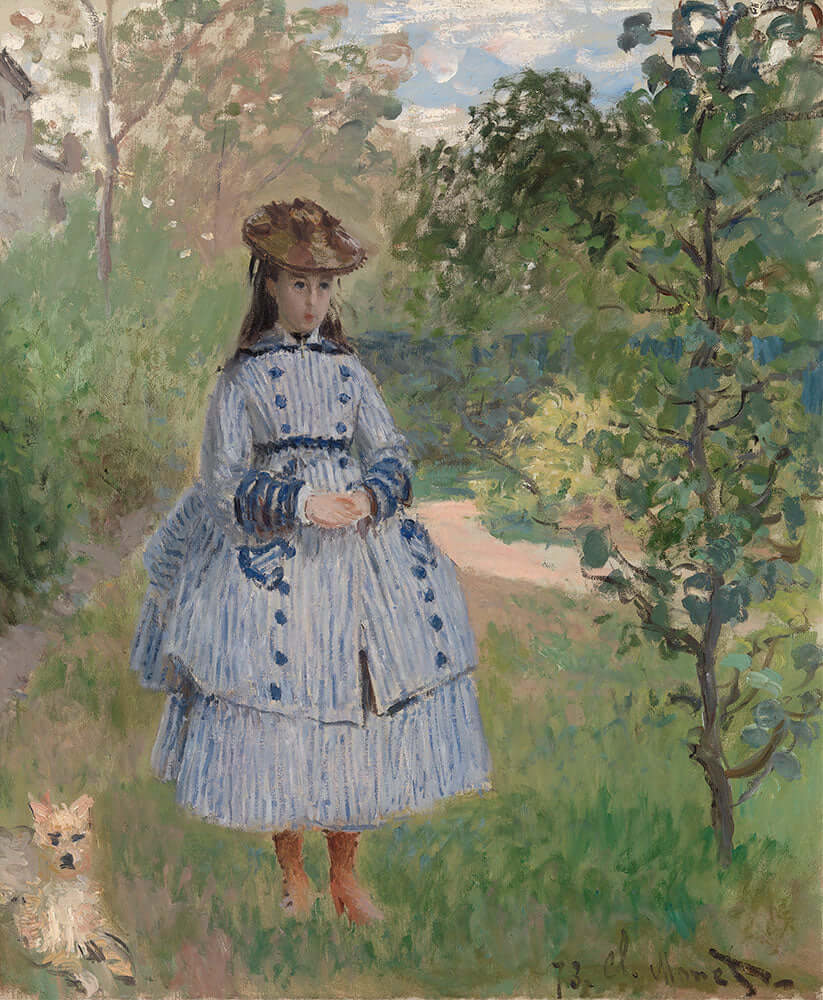 Girl with Dog by Claude Monet - Art Print - Zapista