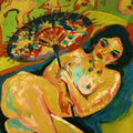 Girl with a Japanese Parasol by Ernst Ludwig Kirchner - Art Print - Zapista