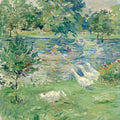 Girl in a Boat with Geese by Berthe Morisot - Art Print - Zapista