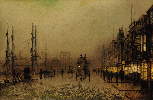 Glasgow Docks, at Twilight by John Atkinson Grimshaw - Art Print - Zapista