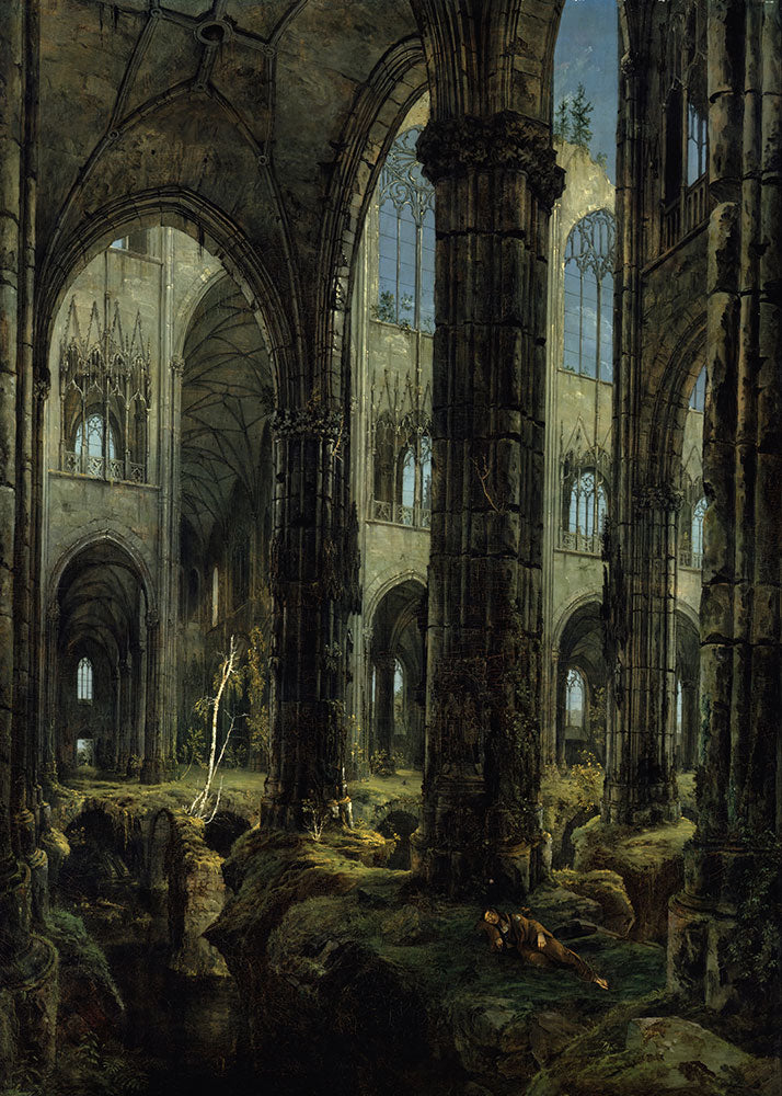 Gothic Church Ruins by Carl Blechen - Art Print - Zapista