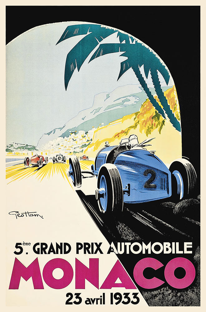 Grandprix Automobile Monaco 1933 - Art Print - Zapista