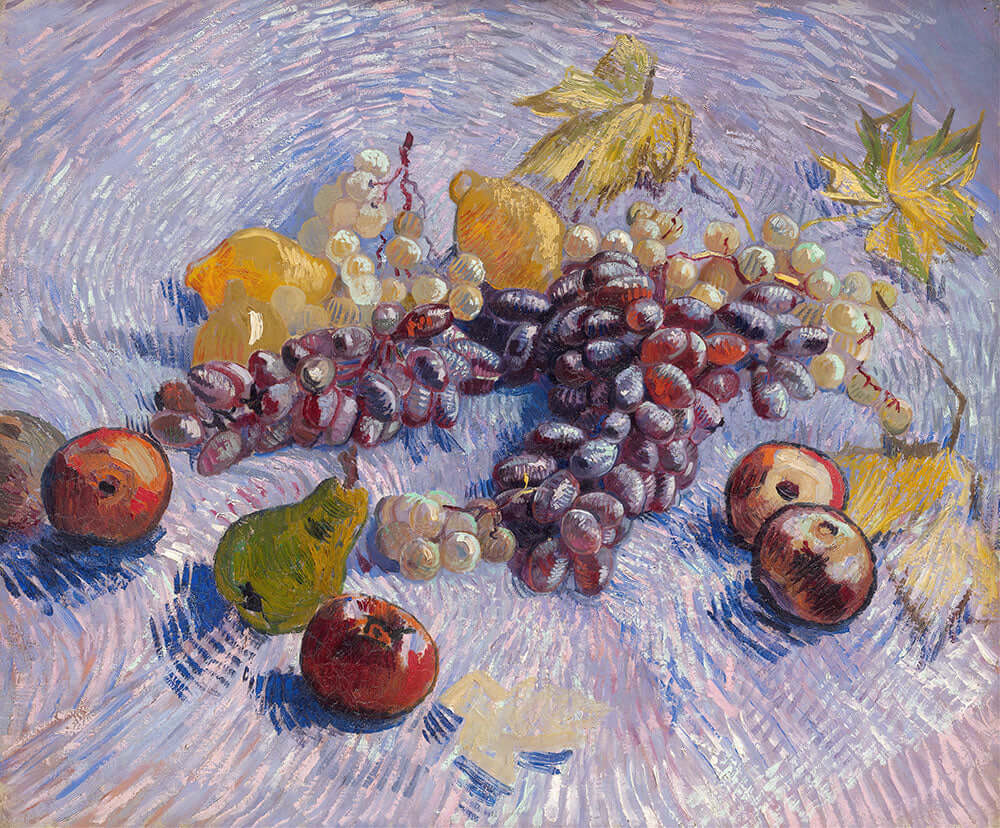 Grapes, Lemons, Pears, and Apples by Vincent van Gogh - Art Print - Zapista