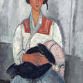Gypsy Woman with Baby by Amedeo Modiglian - Art Print - Zapista