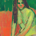 Half-Nude Figure With Long Hair Sitting Bent by Alexej von Jawlensky - Art Print - Zapista