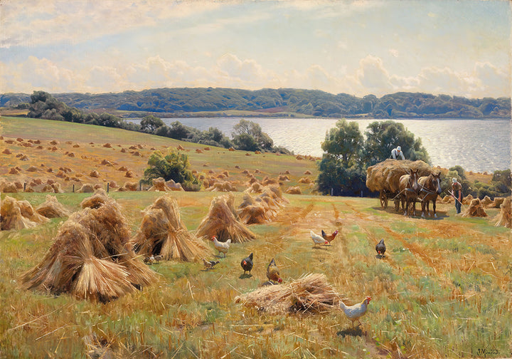 Harvest Near Tulstrup by Peder Mork Monsted - Art Print - Zapista