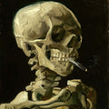 Head Of A Skeleton With A Burning Cigarette by Vincent van Gogh - Art Print - Zapista